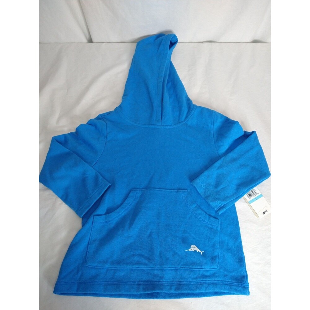 New With Tags Tommy Bahama Kid Size 5 Blue Pullover Sweatshirt Hoodie Marlin